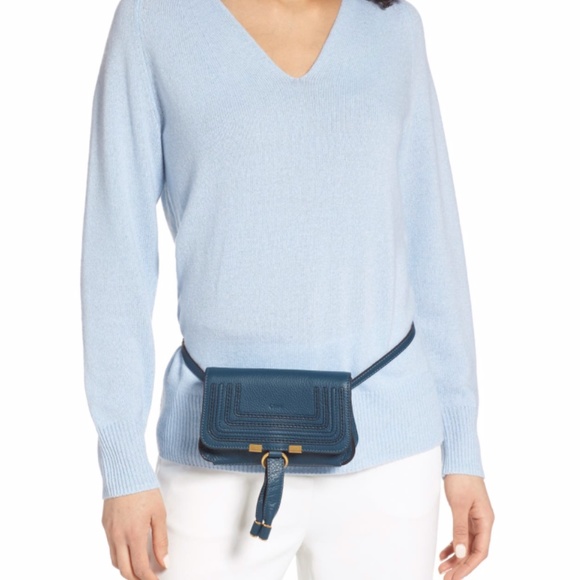 New Chloé Marcie Convertible Belt Bag in Navy Ink! - Picture 5 of 16